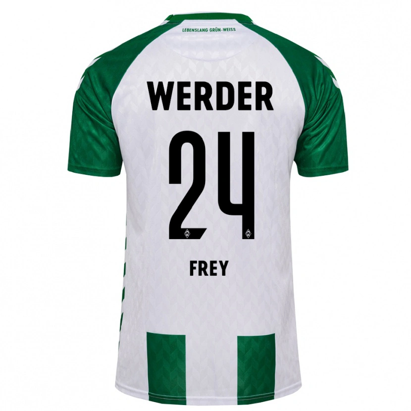 Danxen Donna Maglia Elias Frey #24 Verde Bianco Kit Gara Home 2026/27 Maglietta