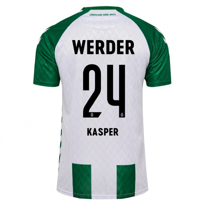Danxen Donna Maglia Dominik Kasper #24 Verde Bianco Kit Gara Home 2026/27 Maglietta