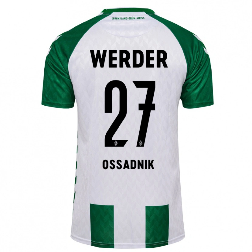 Danxen Donna Maglia Jannes Ossadnik #27 Verde Bianco Kit Gara Home 2026/27 Maglietta
