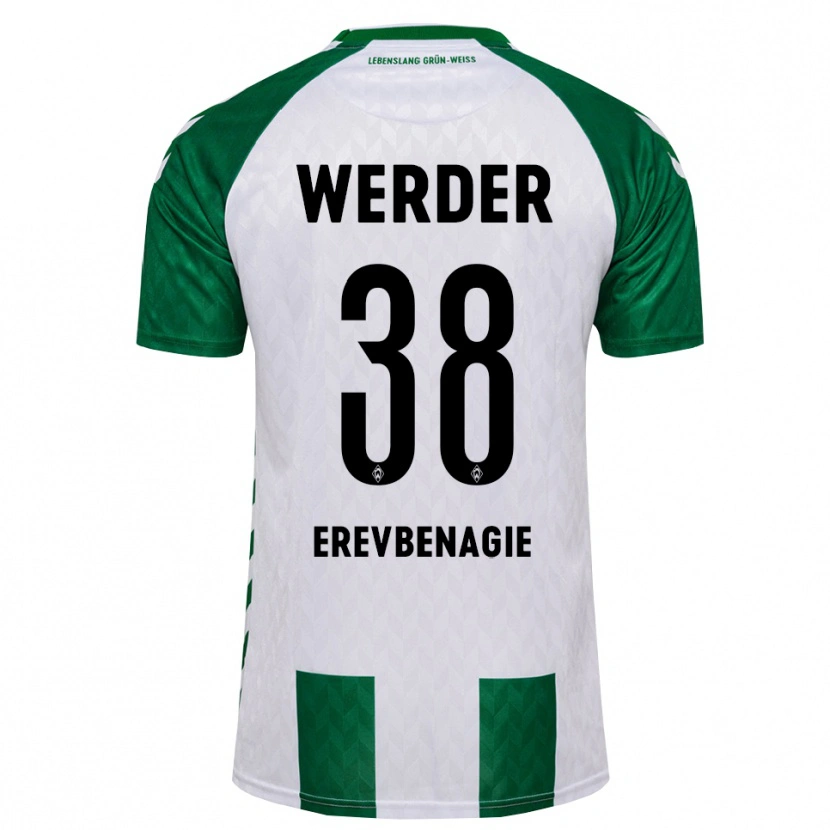 Danxen Donna Maglia Paul Erevbenagie #38 Verde Bianco Kit Gara Home 2026/27 Maglietta