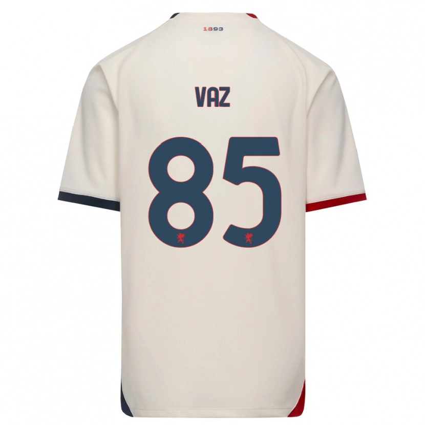 Danxen Donna Maglia Marcelo Vaz #85 Bianco Avorio Rosso Kit Gara Away 2026/27 Maglietta