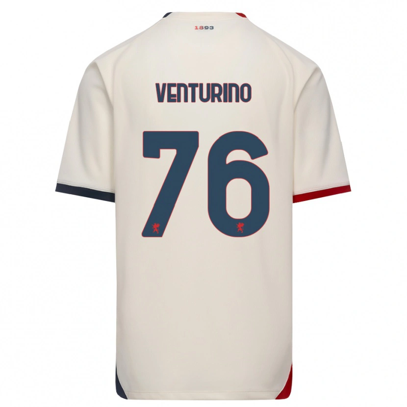 Danxen Donna Maglia Lorenzo Venturino #76 Bianco Avorio Rosso Kit Gara Away 2026/27 Maglietta