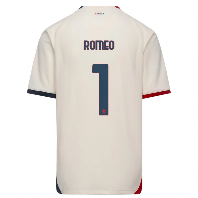 Danxen Donna Maglia Emanuele Romeo #1 Bianco Avorio Rosso Kit Gara Away 2026/27 Maglietta