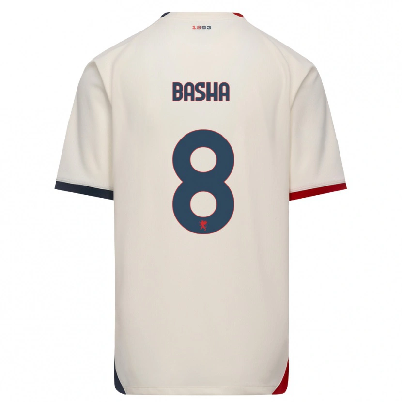 Danxen Donna Maglia Klevis Basha #8 Bianco Avorio Rosso Kit Gara Away 2026/27 Maglietta