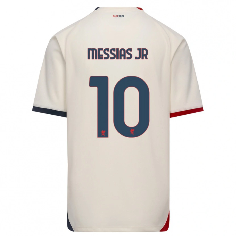 Danxen Donna Maglia Junior Messias #10 Bianco Avorio Rosso Kit Gara Away 2026/27 Maglietta