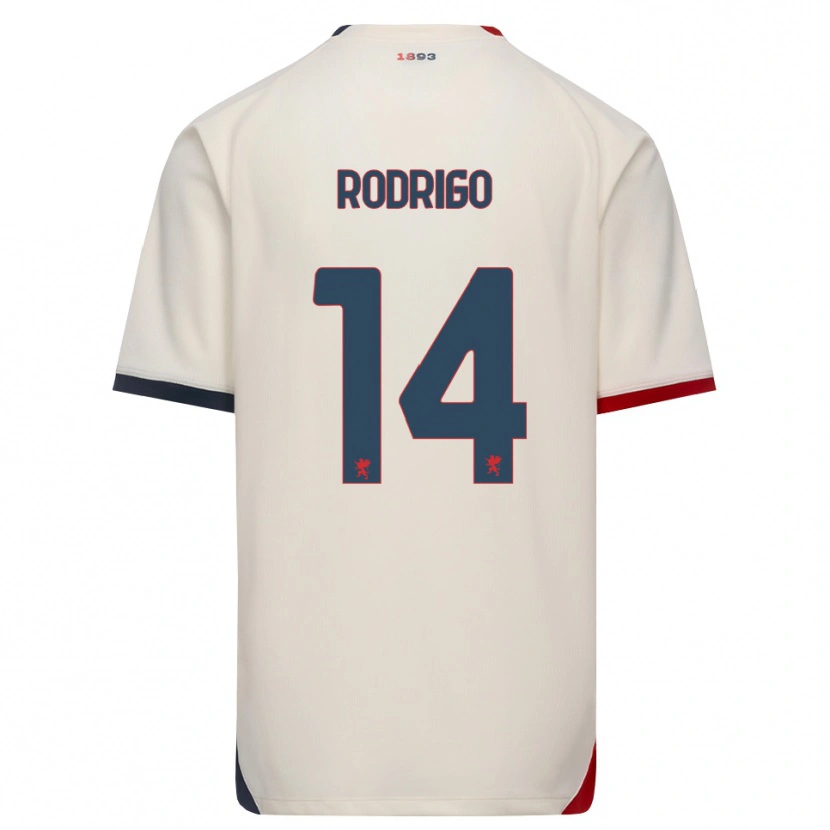 Danxen Donna Maglia Rodrigo Delgado De Albuquerque #14 Bianco Avorio Rosso Kit Gara Away 2026/27 Maglietta