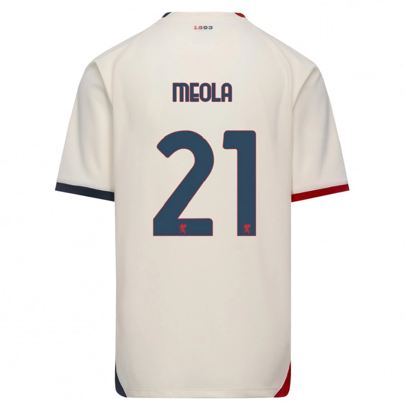 Danxen Donna Maglia Kevin Meola #21 Bianco Avorio Rosso Kit Gara Away 2026/27 Maglietta