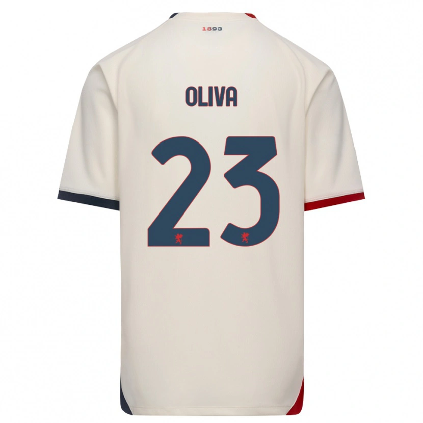 Danxen Donna Maglia Eleonora Oliva #23 Bianco Avorio Rosso Kit Gara Away 2026/27 Maglietta