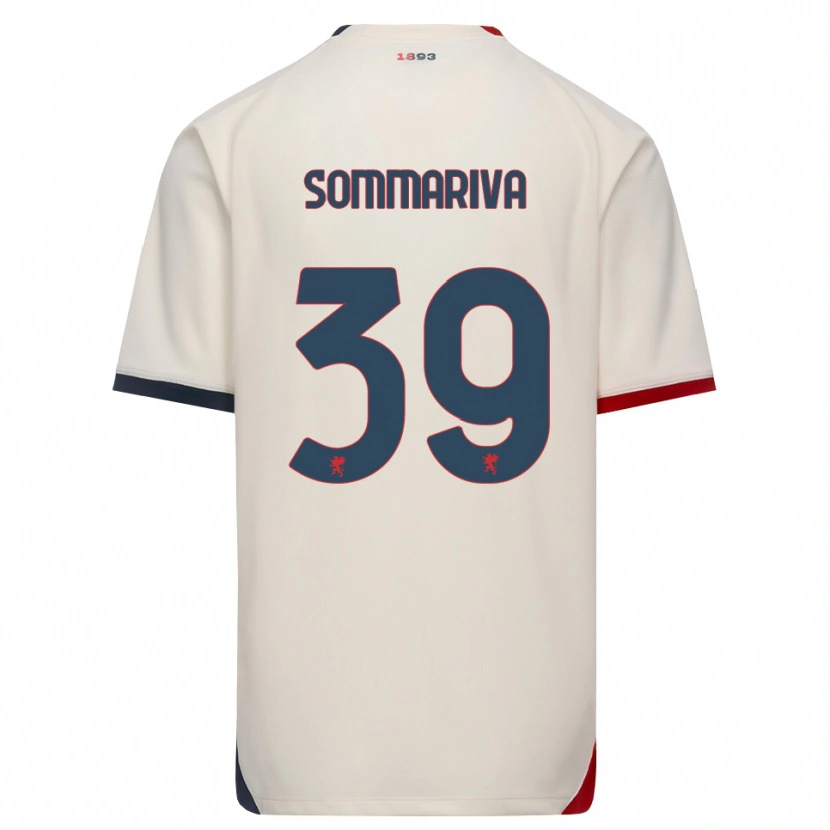 Danxen Donna Maglia Daniele Sommariva #39 Bianco Avorio Rosso Kit Gara Away 2026/27 Maglietta