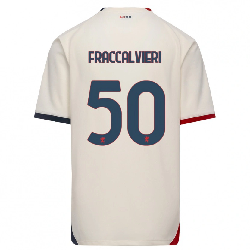 Danxen Donna Maglia Michele Fraccalvieri #50 Bianco Avorio Rosso Kit Gara Away 2026/27 Maglietta