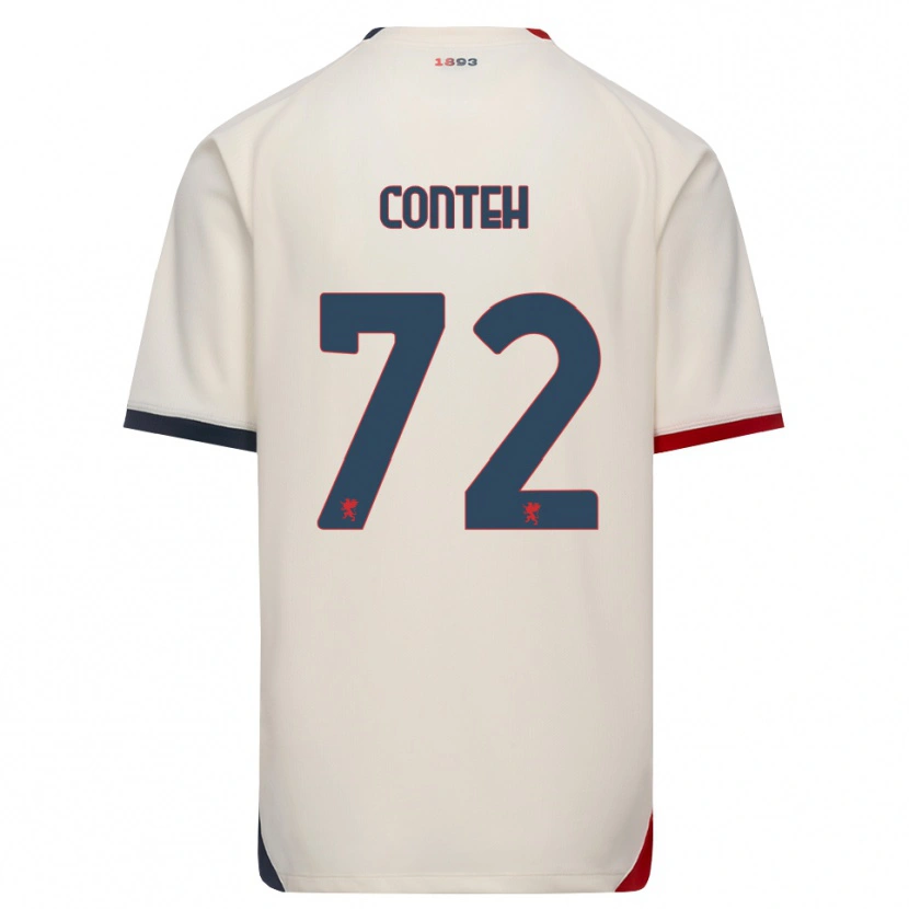 Danxen Donna Maglia Seediya Conteh #72 Bianco Avorio Rosso Kit Gara Away 2026/27 Maglietta