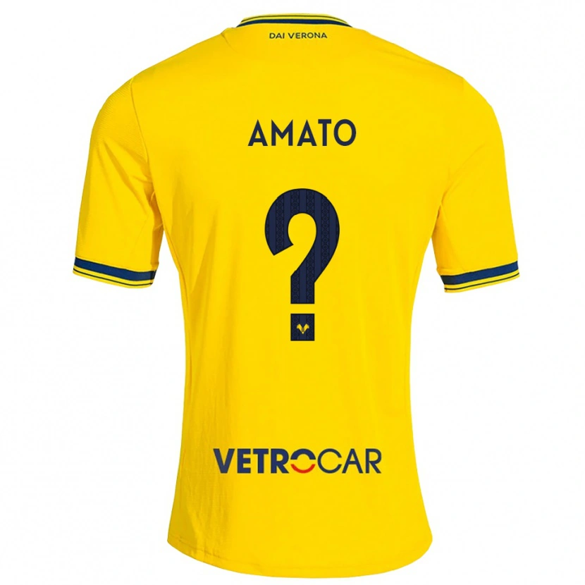 Danxen Donna Maglia Luca Amato #0 Giallo Rosso Kit Gara Away 2026/27 Maglietta
