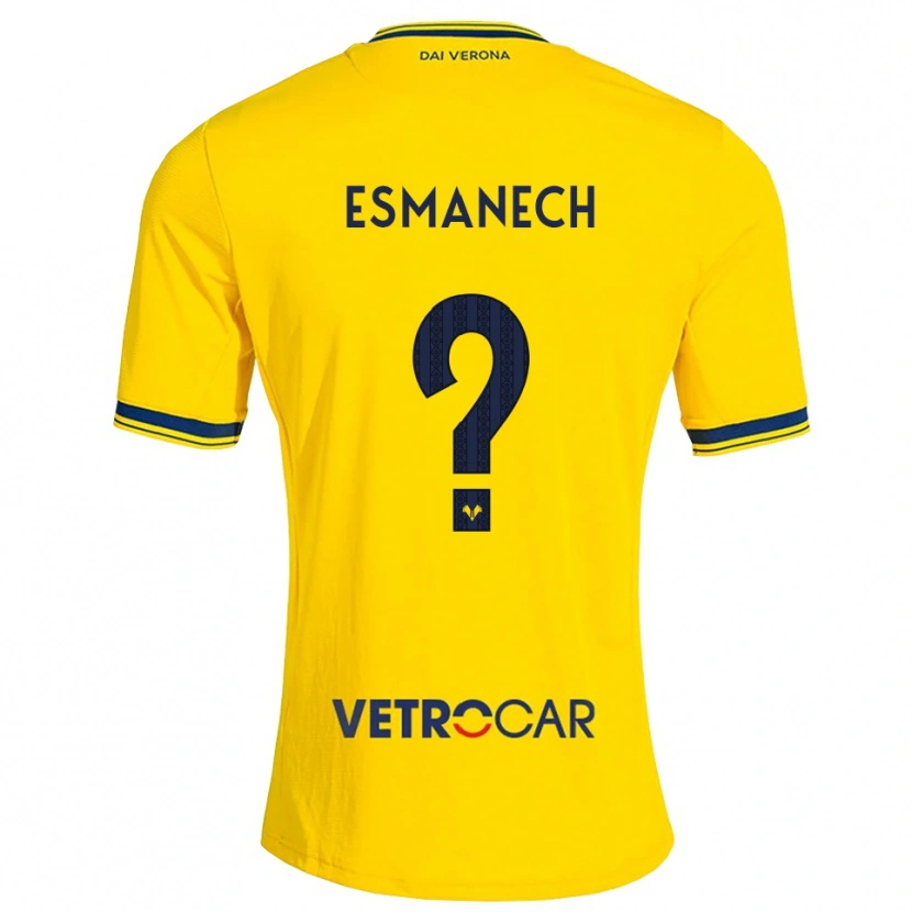 Danxen Donna Maglia Inigo Esmanech #0 Giallo Rosso Kit Gara Away 2026/27 Maglietta