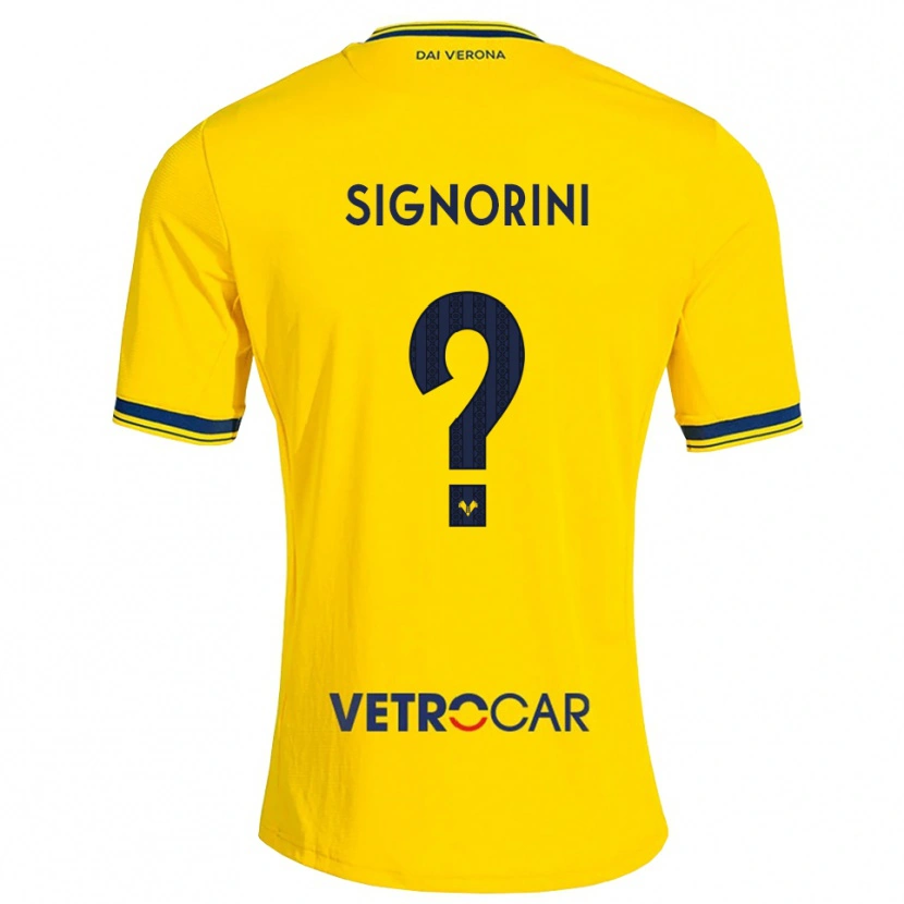 Danxen Donna Maglia Simone Signorini #0 Giallo Rosso Kit Gara Away 2026/27 Maglietta