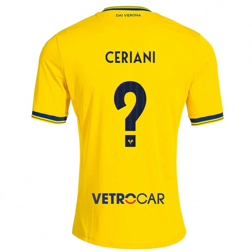 Danxen Donna Maglia Filippo Ceriani #0 Giallo Rosso Kit Gara Away 2026/27 Maglietta