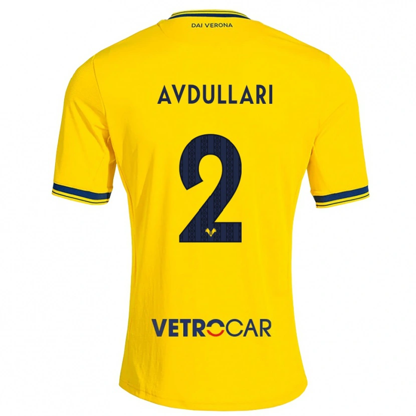 Danxen Donna Maglia Davide Avdullari #2 Giallo Rosso Kit Gara Away 2026/27 Maglietta