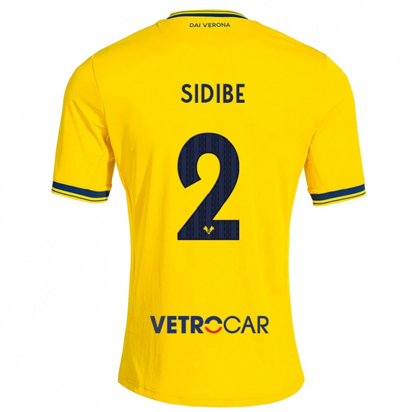 Danxen Donna Maglia Amoro Sidibe #2 Giallo Rosso Kit Gara Away 2026/27 Maglietta