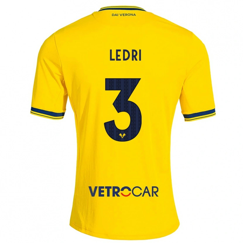 Danxen Donna Maglia Michela Ledri #3 Giallo Rosso Kit Gara Away 2026/27 Maglietta