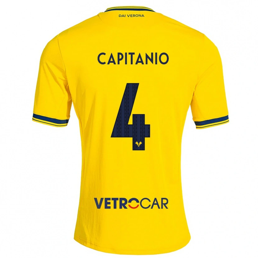 Danxen Donna Maglia Alex Capitanio #4 Giallo Rosso Kit Gara Away 2026/27 Maglietta