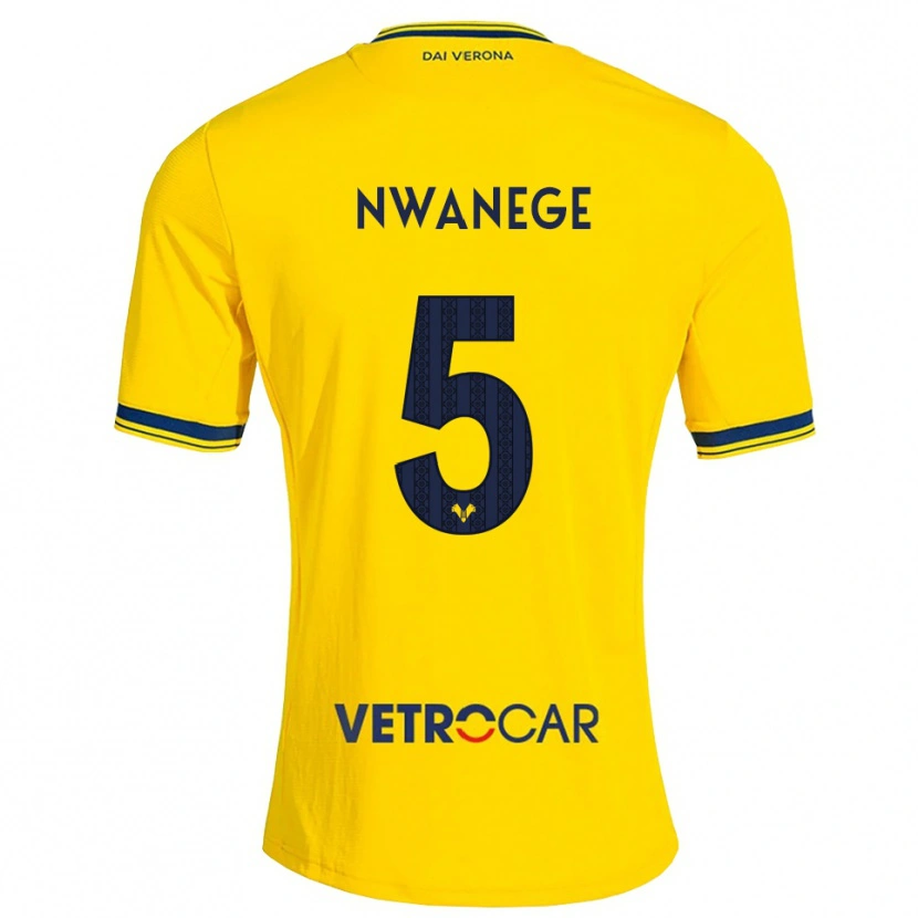 Danxen Donna Maglia Karlson Nwanege #5 Giallo Rosso Kit Gara Away 2026/27 Maglietta