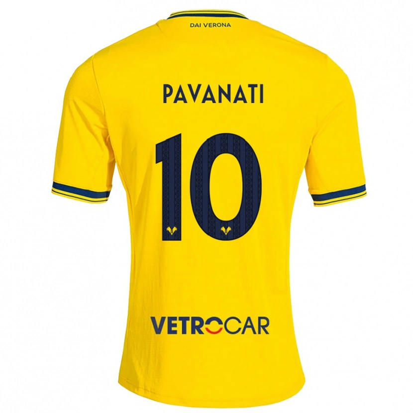 Danxen Donna Maglia Alessandro Pavanati #10 Giallo Rosso Kit Gara Away 2026/27 Maglietta