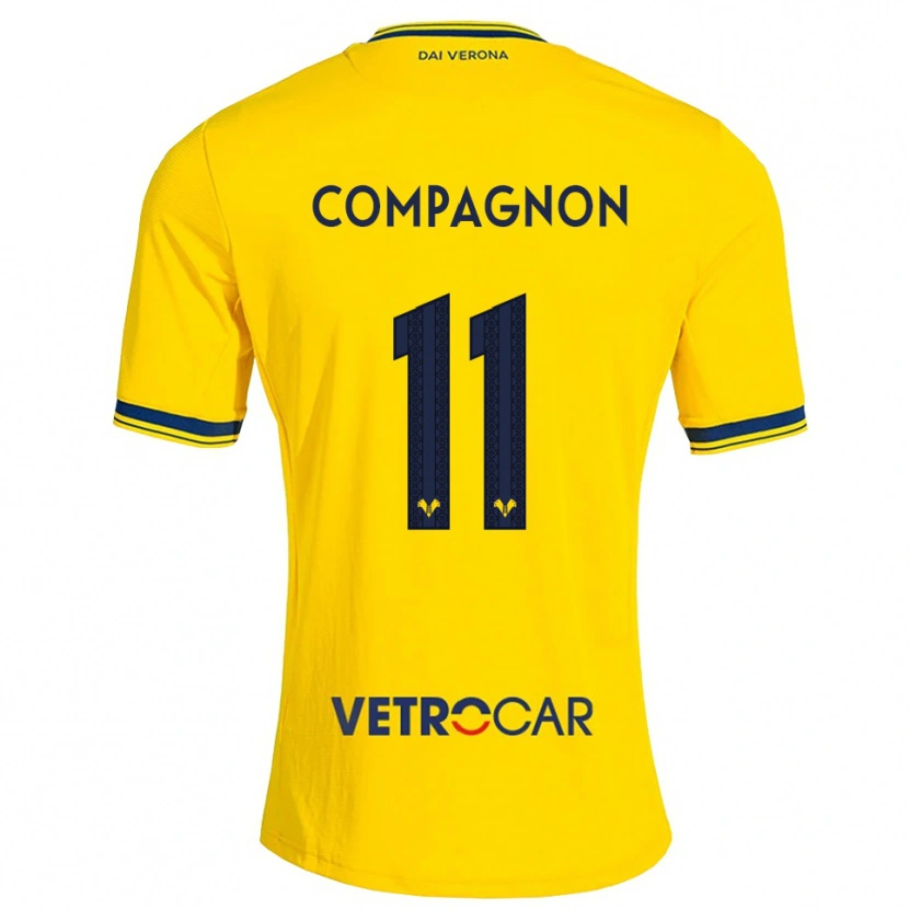 Danxen Donna Maglia Mattia Compagnon #11 Giallo Rosso Kit Gara Away 2026/27 Maglietta