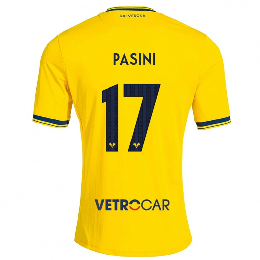 Danxen Donna Maglia Veronica Pasini #17 Giallo Rosso Kit Gara Away 2026/27 Maglietta