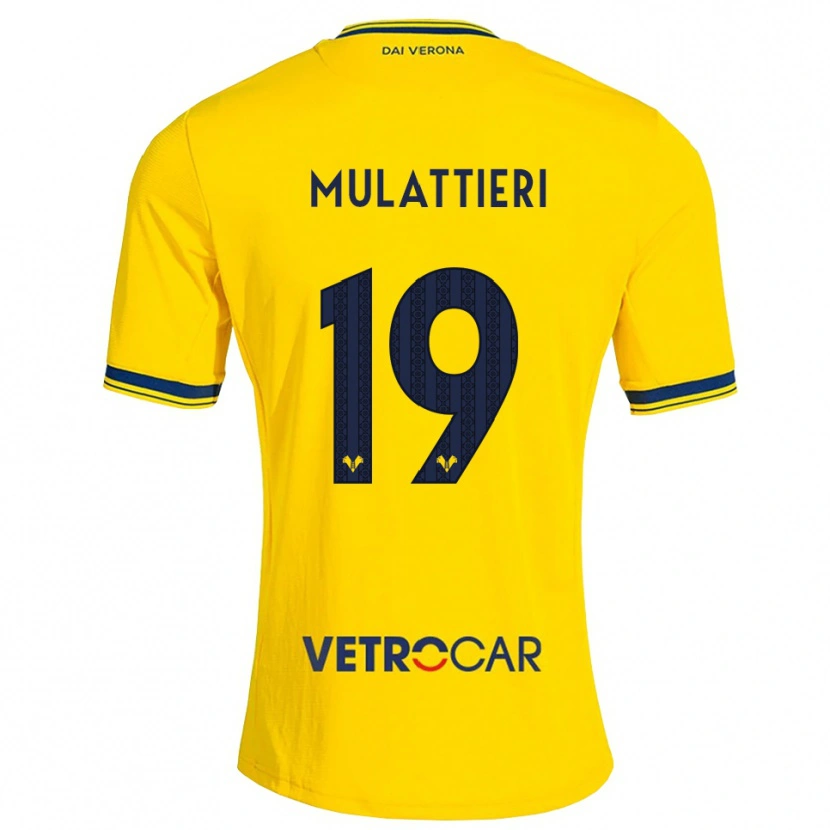 Danxen Donna Maglia Samuele Mulattieri #19 Giallo Rosso Kit Gara Away 2026/27 Maglietta