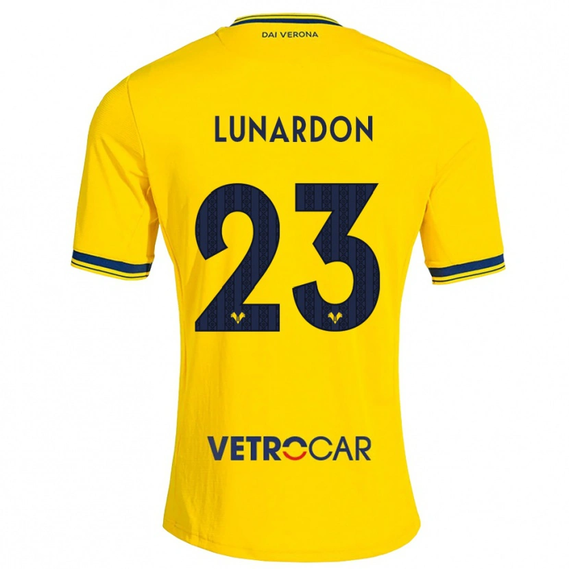 Danxen Donna Maglia Mario Lunardon #23 Giallo Rosso Kit Gara Away 2026/27 Maglietta