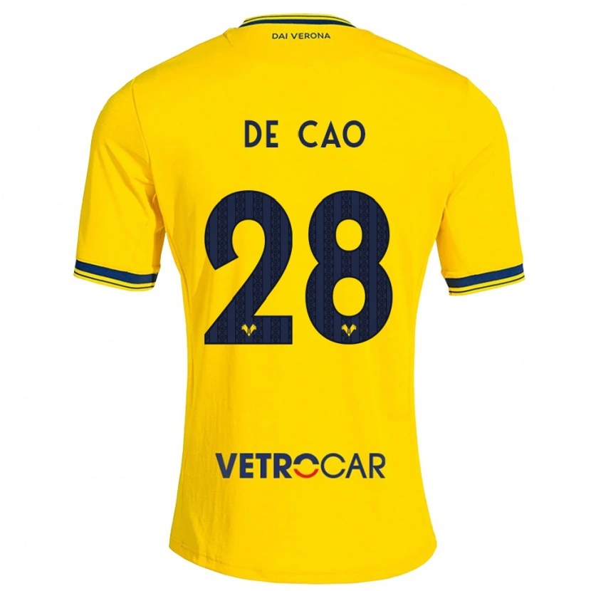 Danxen Donna Maglia Elena De Cao #28 Giallo Rosso Kit Gara Away 2026/27 Maglietta