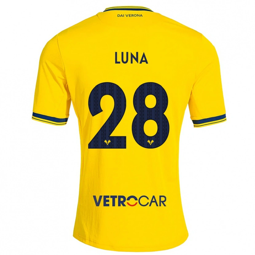 Danxen Donna Maglia Agustín Luna #28 Giallo Rosso Kit Gara Away 2026/27 Maglietta