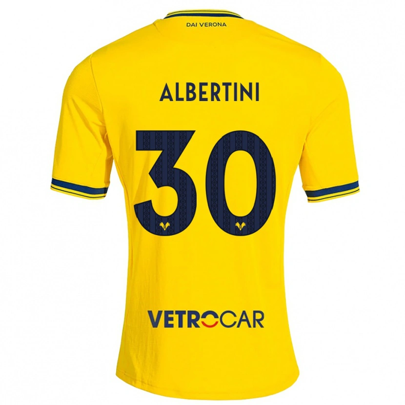 Danxen Donna Maglia Francesco Albertini #30 Giallo Rosso Kit Gara Away 2026/27 Maglietta