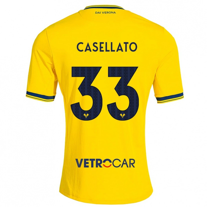 Danxen Donna Maglia Elisa Casellato #33 Giallo Rosso Kit Gara Away 2026/27 Maglietta