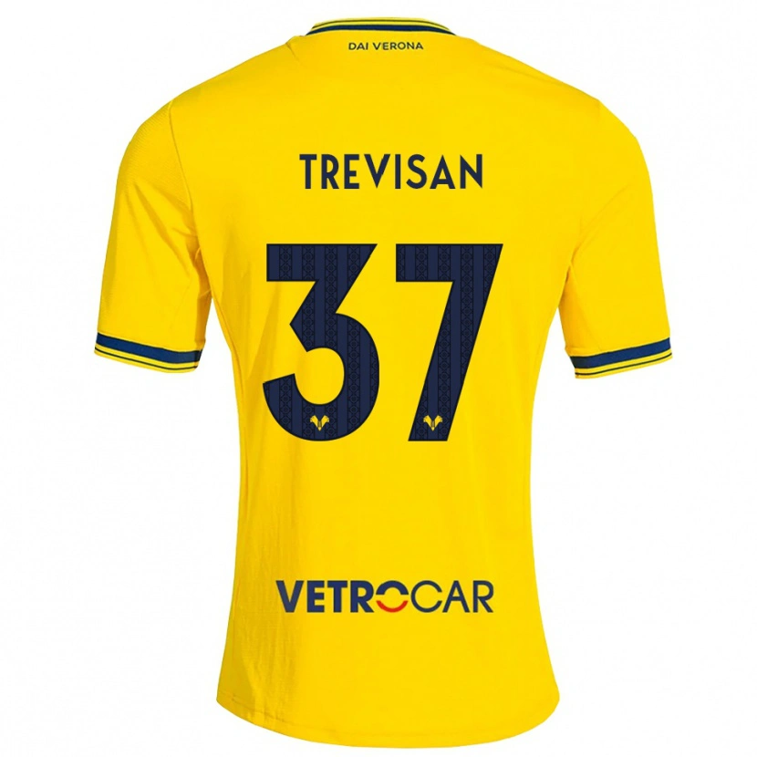 Danxen Donna Maglia Michael Trevisan #37 Giallo Rosso Kit Gara Away 2026/27 Maglietta