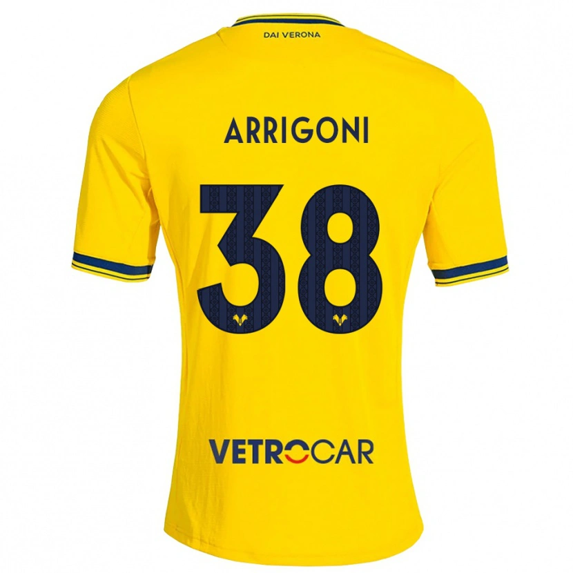 Danxen Donna Maglia Arrigoni #38 Giallo Rosso Kit Gara Away 2026/27 Maglietta