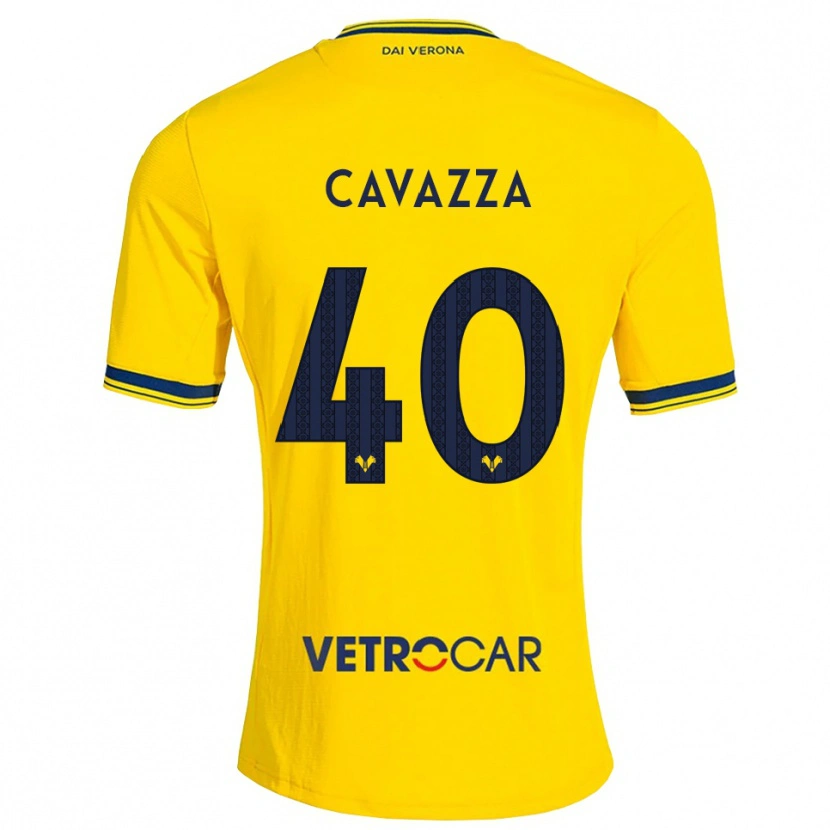 Danxen Donna Maglia Filippo Cavazza #40 Giallo Rosso Kit Gara Away 2026/27 Maglietta