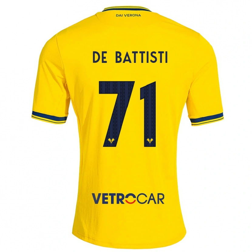 Danxen Donna Maglia Davide De Battisti #71 Giallo Rosso Kit Gara Away 2026/27 Maglietta