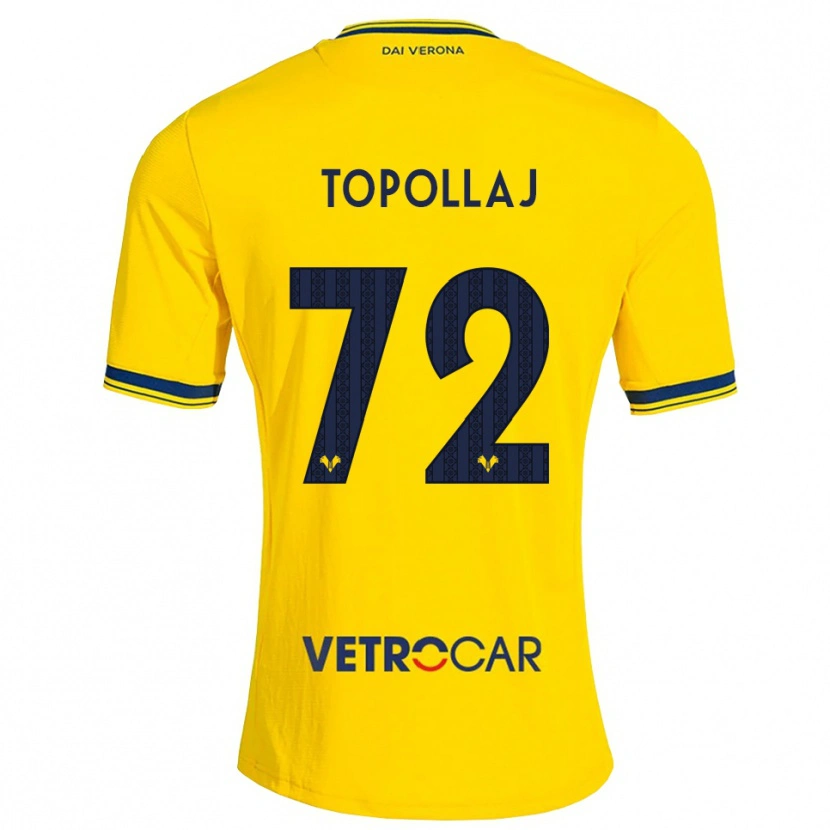 Danxen Donna Maglia Mark Topollaj #72 Giallo Rosso Kit Gara Away 2026/27 Maglietta
