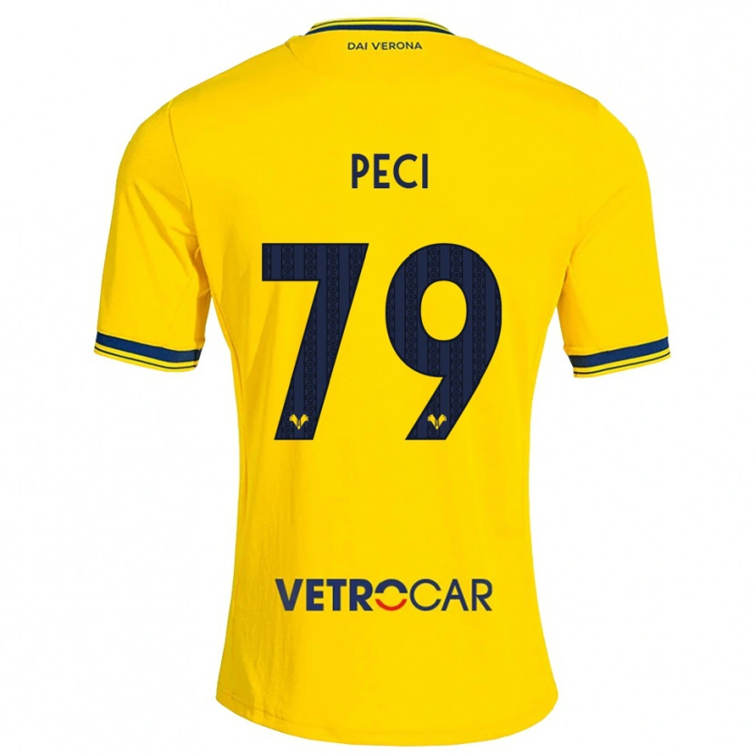 Danxen Donna Maglia Jurgen Peci #79 Giallo Rosso Kit Gara Away 2026/27 Maglietta