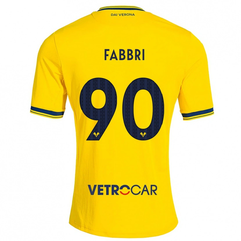 Danxen Donna Maglia Alessandro Fabbri #90 Giallo Rosso Kit Gara Away 2026/27 Maglietta