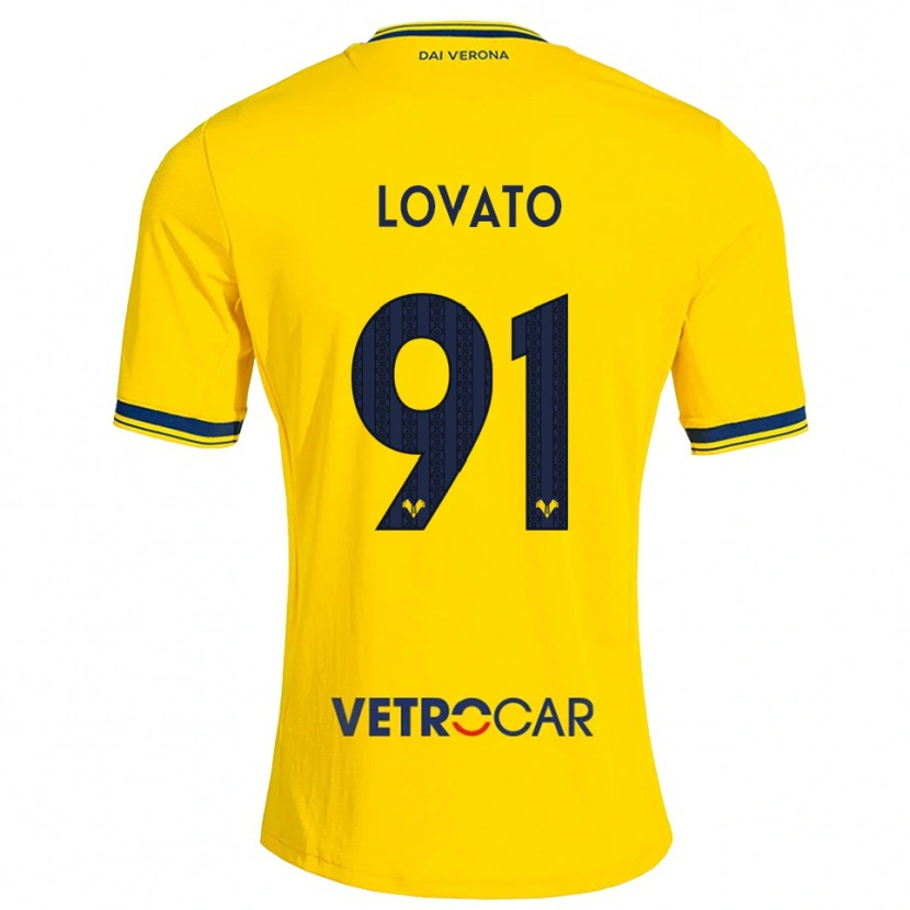 Danxen Donna Maglia Enrico Lovato #91 Giallo Rosso Kit Gara Away 2026/27 Maglietta