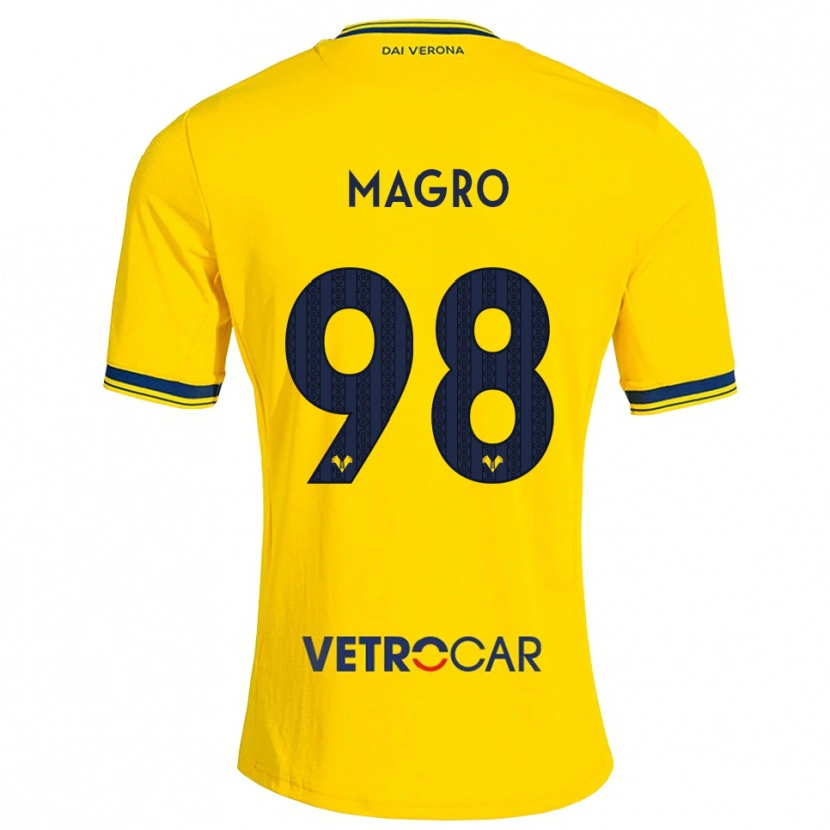 Danxen Donna Maglia Federico Magro #98 Giallo Rosso Kit Gara Away 2026/27 Maglietta