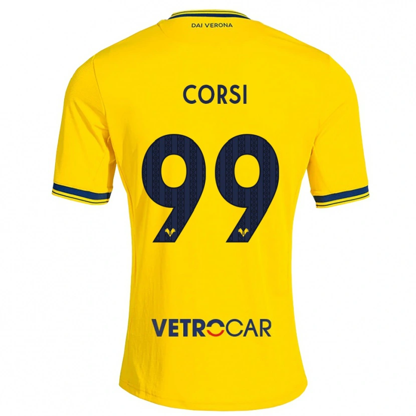 Danxen Donna Maglia Sara Corsi #99 Giallo Rosso Kit Gara Away 2026/27 Maglietta