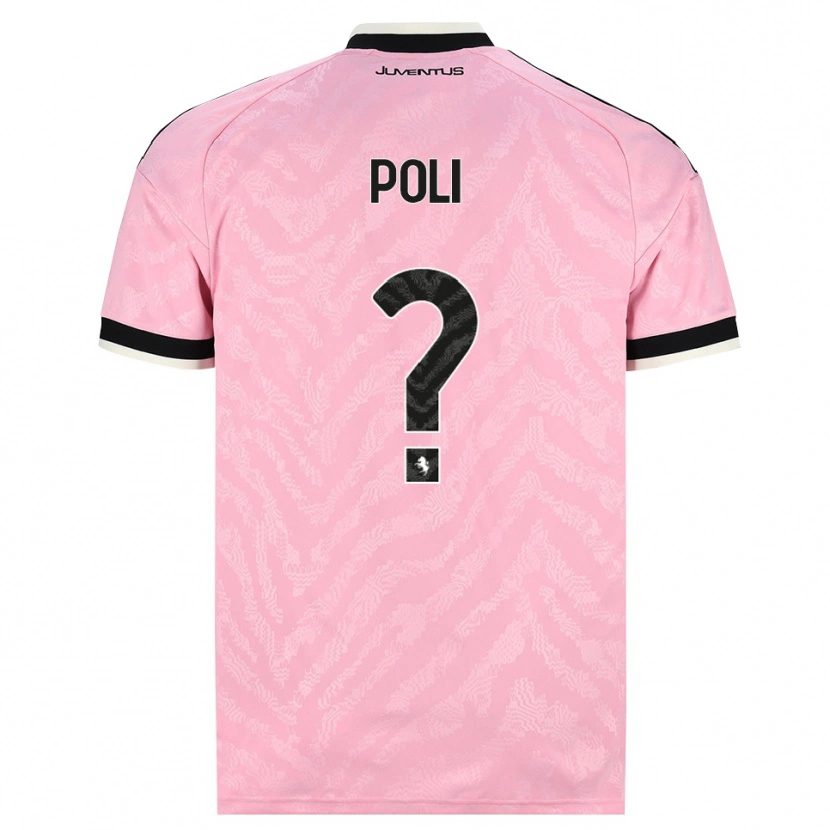 Danxen Donna Maglia Fabrizio Poli #0 Rosa Nero Kit Gara Away 2026/27 Maglietta