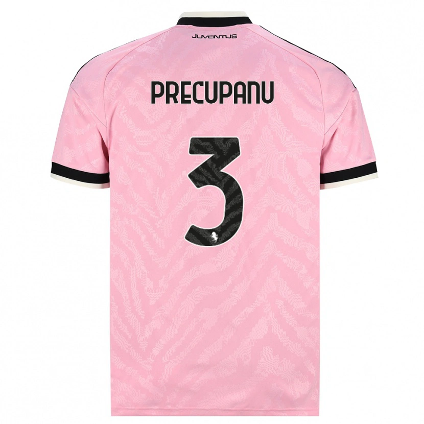 Danxen Donna Maglia Stefano Precupanu #3 Rosa Nero Kit Gara Away 2026/27 Maglietta