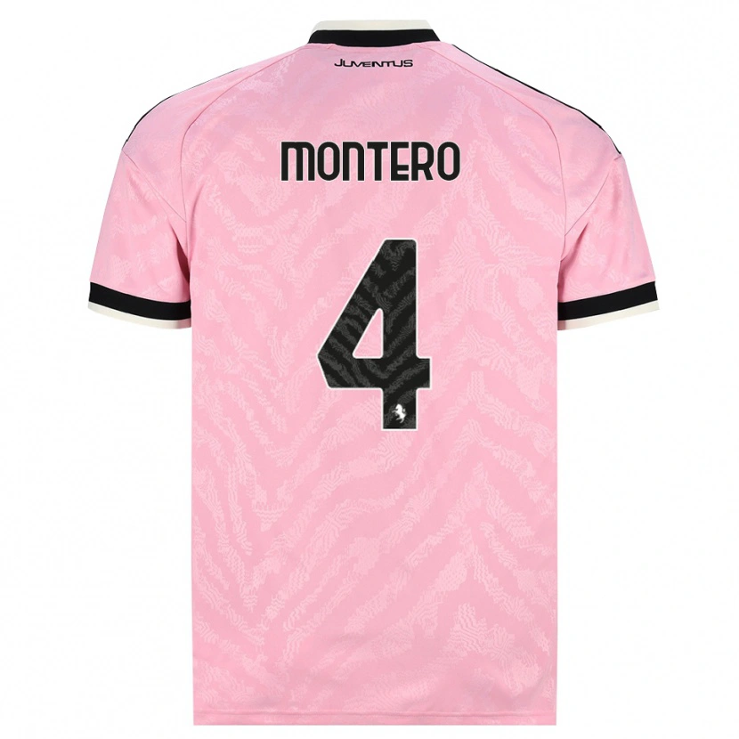 Danxen Donna Maglia Alfonso Montero #4 Rosa Nero Kit Gara Away 2026/27 Maglietta