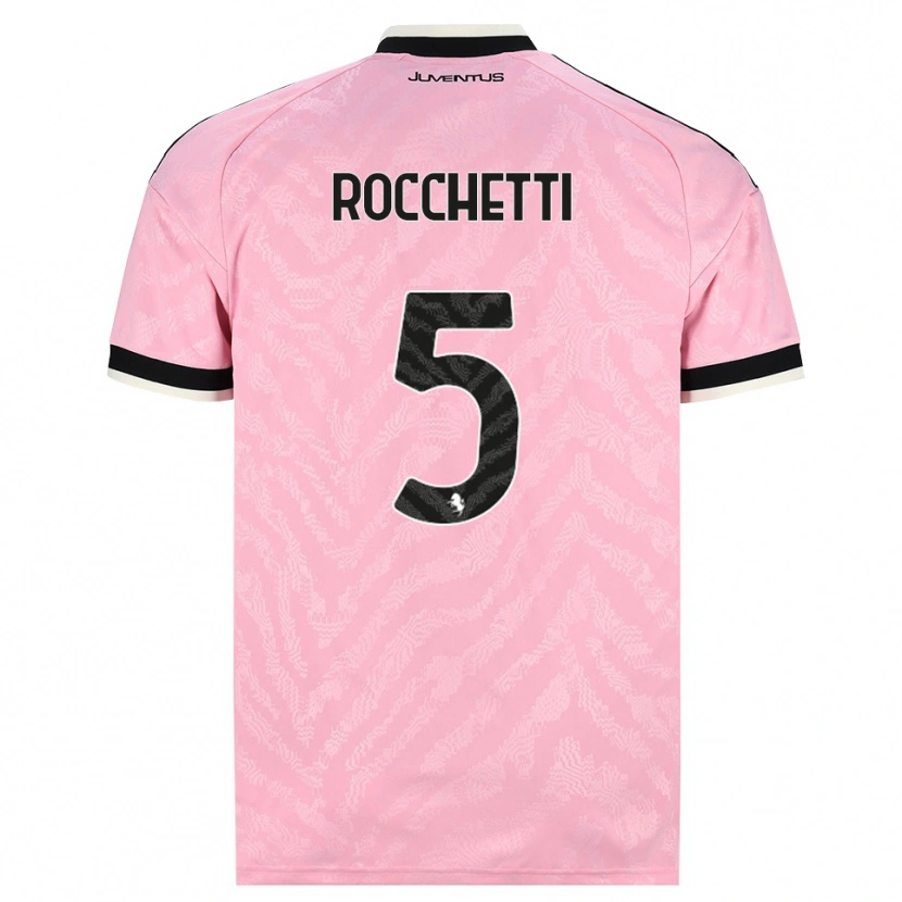 Danxen Donna Maglia Edoardo Rocchetti #5 Rosa Nero Kit Gara Away 2026/27 Maglietta