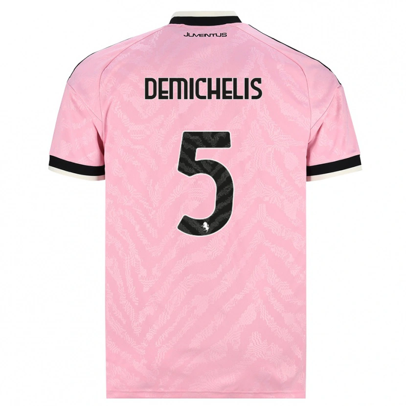 Danxen Donna Maglia Emanuele Demichelis #5 Rosa Nero Kit Gara Away 2026/27 Maglietta