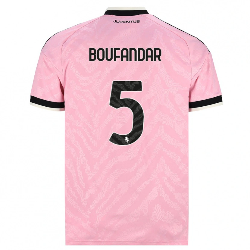 Danxen Donna Maglia Adam Boufandar #5 Rosa Nero Kit Gara Away 2026/27 Maglietta