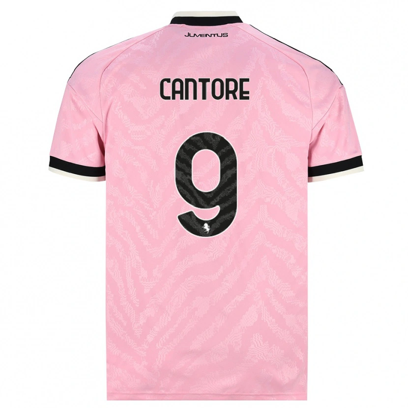 Danxen Donna Maglia Sofia Cantore #9 Rosa Nero Kit Gara Away 2026/27 Maglietta